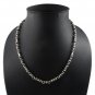 4mm Cylinder Skeleton Bone Black Oxidized 925 Sterling Silver Chain Necklace