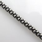 3mm Corn Cluster Popcorn Bead 925 Sterling Silver Chain Necklace Black Oxidized