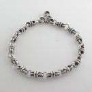 Rope Bow Byzantine 5mm 925 Sterling Silver Link Chain Bracelet