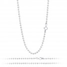 3mm Diamond Cut Bead Bar Round Ball Link Chain 925 Sterling Silver Necklace