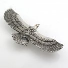 Eagle Bird Wing Fly Elegant 925 Sterling Silver Pendant Black Oxidized