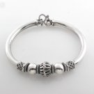 8" Round Filigree Bead Ball S Curl Bali 6mm 925 Sterling Silver Bracelet Tube