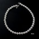 5mm Bead Ball Chain Strand 925 Sterling Silver Bracelet Polish