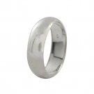Round Plain 6mm Wedding Solid 925 Sterling Silver Band Ring Engagement
