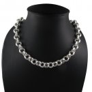 13.5mm 20" Belcher Round Rolo Ring 925 Sterling Silver Chain Link Necklace