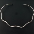 3.5mm Floral Wave 925 Sterling Silver Choker Necklace
