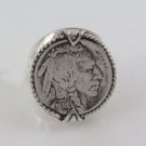 Indian Coin Tribal 925 Sterling Silver Ring Black Oxidized