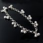 8mm Ball Dangle Rolo Link Chain 925 Sterling Silver Bracelet