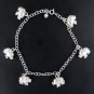 7.5" Elephant Dangle 925 Sterling Silver Link Chain Bracelet