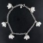 7.5" Elephant Dangle 925 Sterling Silver Link Chain Bracelet