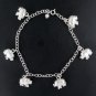 7.5" Elephant Dangle 925 Sterling Silver Link Chain Bracelet