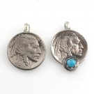 Circle Round Tribal Indian Coin 925 Sterling Silver Pendant