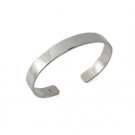 6.25" 9mm Flat Plain Smooth Band 925 Sterling Silver Open Cuff Bracelet Polish