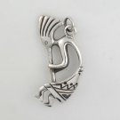 Tribal Kokopelli 925 Sterling Silver Charm Pendant Black Oxidized