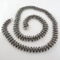10mm Flat Cross Braid Bali Chain 925 Sterling Silver Necklace Black Oxidized