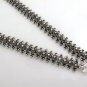 10mm Flat Cross Braid Bali Chain 925 Sterling Silver Necklace Black Oxidized