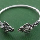 7.5" 3mm Elephant Head Bali 925 Sterilng Silver Cuff Bracelet
