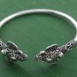 7.5" 3mm Elephant Head Bali 925 Sterilng Silver Cuff Bracelet