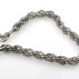 8" Twist Circle Ring Link 7mm Sterling Silver Chain Bracelet Black Oxidized