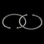 5" 3mm Pair Small Sterling Silver Cuff Bracelet Baby Children Jewelry Polish