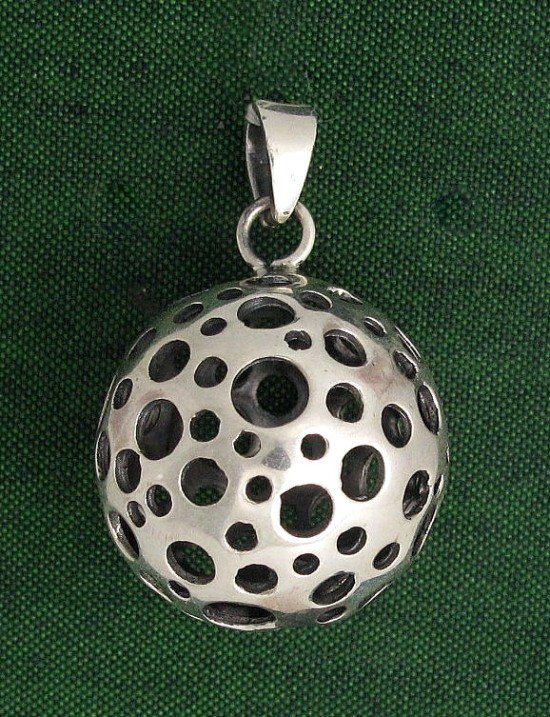 Circle Bubble Comet Ball 925 Sterling Silver Dangle Pendant