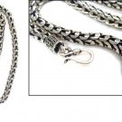 6mm Thick Dragon Scale Black Oxidized 925 Sterling Silver Chain Necklace