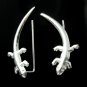 Lizard Ear cuff Wrap Pin 925 Sterling Silver Earrings Clip Climber Plain