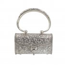 Mini Floral Engrave Handmade Bag 925 Sterling Silver Purse