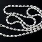 3mm Egg Oval Nugget 925 Sterling Silver Shiny Chain Necklace