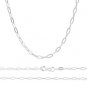 2mm Flat Oval Shiny Link Cable Chain 925 Sterling Silver Necklace Polish