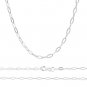 2mm Flat Oval Shiny Link Cable Chain 925 Sterling Silver Necklace Polish