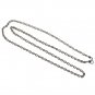 3mm Square Cable Chain Link 925 Sterling Silver Necklace Black Oxidized