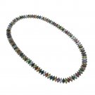 Marquise Row Link Chain Multicolor Gemstone 925 Sterling Silver Necklace