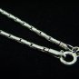 Rice Grain 2mm 925 Solid Sterling Silver Round Chain Necklace Black Oxidized