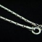 Rice Grain 2mm 925 Solid Sterling Silver Round Chain Necklace Black Oxidized