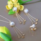 Flower Garland Gemstone 925 Sterling Silver South Sea Pearl Stackable Ring