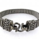 8" Spiral Cylinder Braid Bali Band 925 Sterling Silver Bracelet