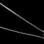 Flat Rice Grain Stack 1.2mm 925 Sterling Silver Chain Necklace Black Oxidized
