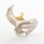 Gold Plated Flying Eagle Bird Tribal 925 Sterling Silver Ring