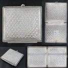Diamond Engrave 925 Sterling Silver Cigarette Case Antique