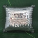 5.25"x4.5" Basket Weave Woven 925 Sterling Silver Bag Evening Clutch Handmade