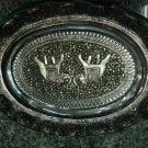 Siam Thai Elephant 40% Silver Tray Home Décor Engrave Vintage Handmade Carve