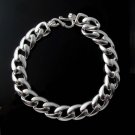 10mm Curb Cuban Men's 925 Solid Sterling Silver Chain Link 925 Sterling Silver