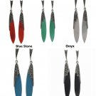 Long Pointy Marquise Marcasite 925 Sterling Silver Earrings