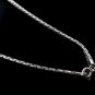 Flat Rice Grain Stack 1.5mm 925 Sterling Silver Chain Necklace Black Oxidized