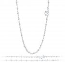 3mm Bead Ball Shiny 925 Sterling Silver Link Chain Necklace
