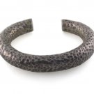 7" 13mm Round Hammered Texture Karen Hill Tribe Sterling Silver Cuff Bracelet