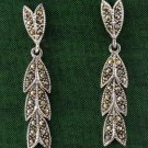 Multi Arrow Drop Marcasite 925 Sterling Silver Stud Earrings