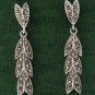 Multi Arrow Drop Marcasite 925 Sterling Silver Stud Earrings
