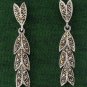 Multi Arrow Drop Marcasite 925 Sterling Silver Stud Earrings